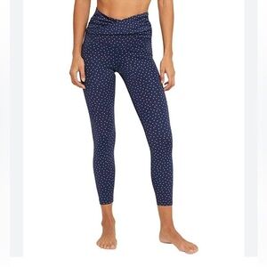 Nike Yoga Blue Dot High Rise Twist Front Leggings XS